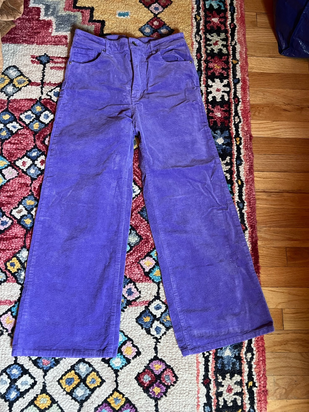H&M Divided Purple Wide-Leg Corduroy Jeans